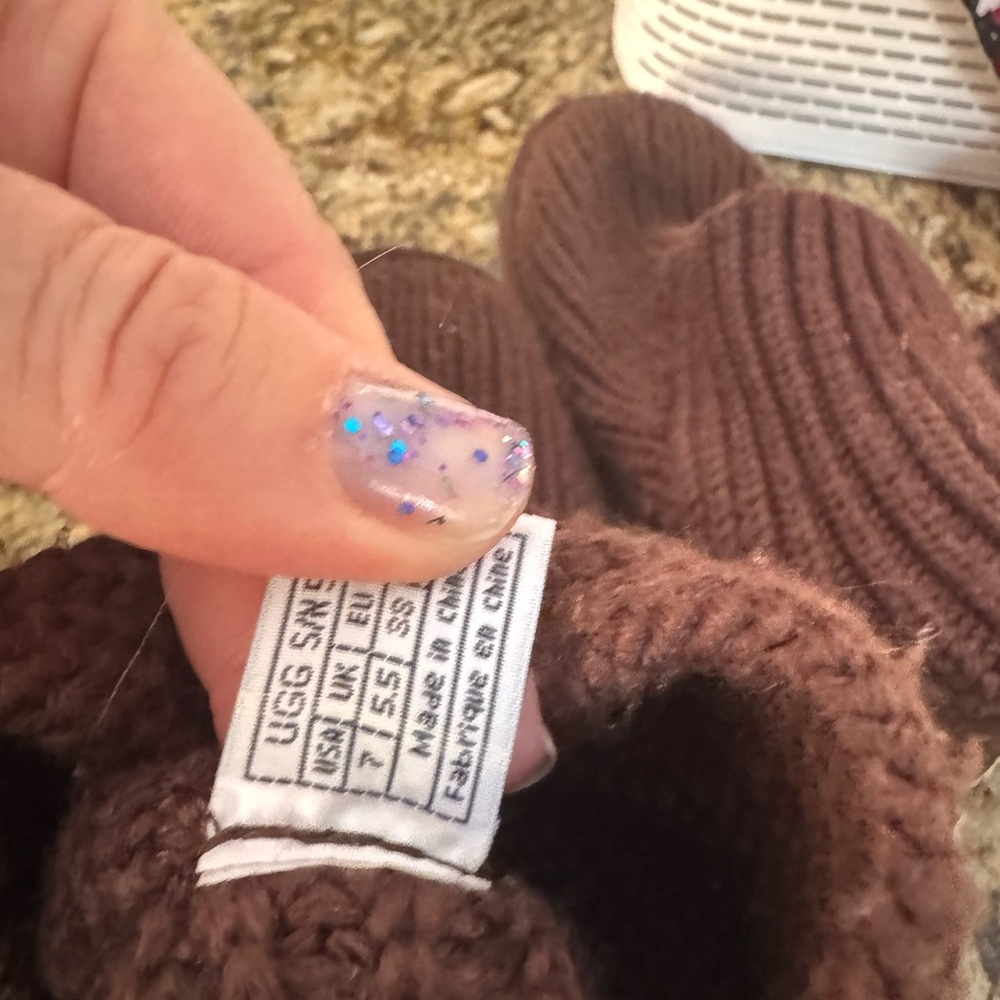 Brown Ugg sweater boots with buttons size 7 - Picture 3 of 4